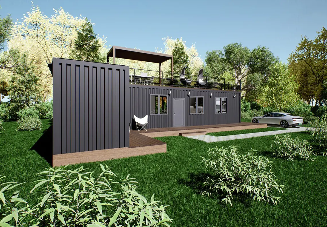 Casa contendor modelo Techadero